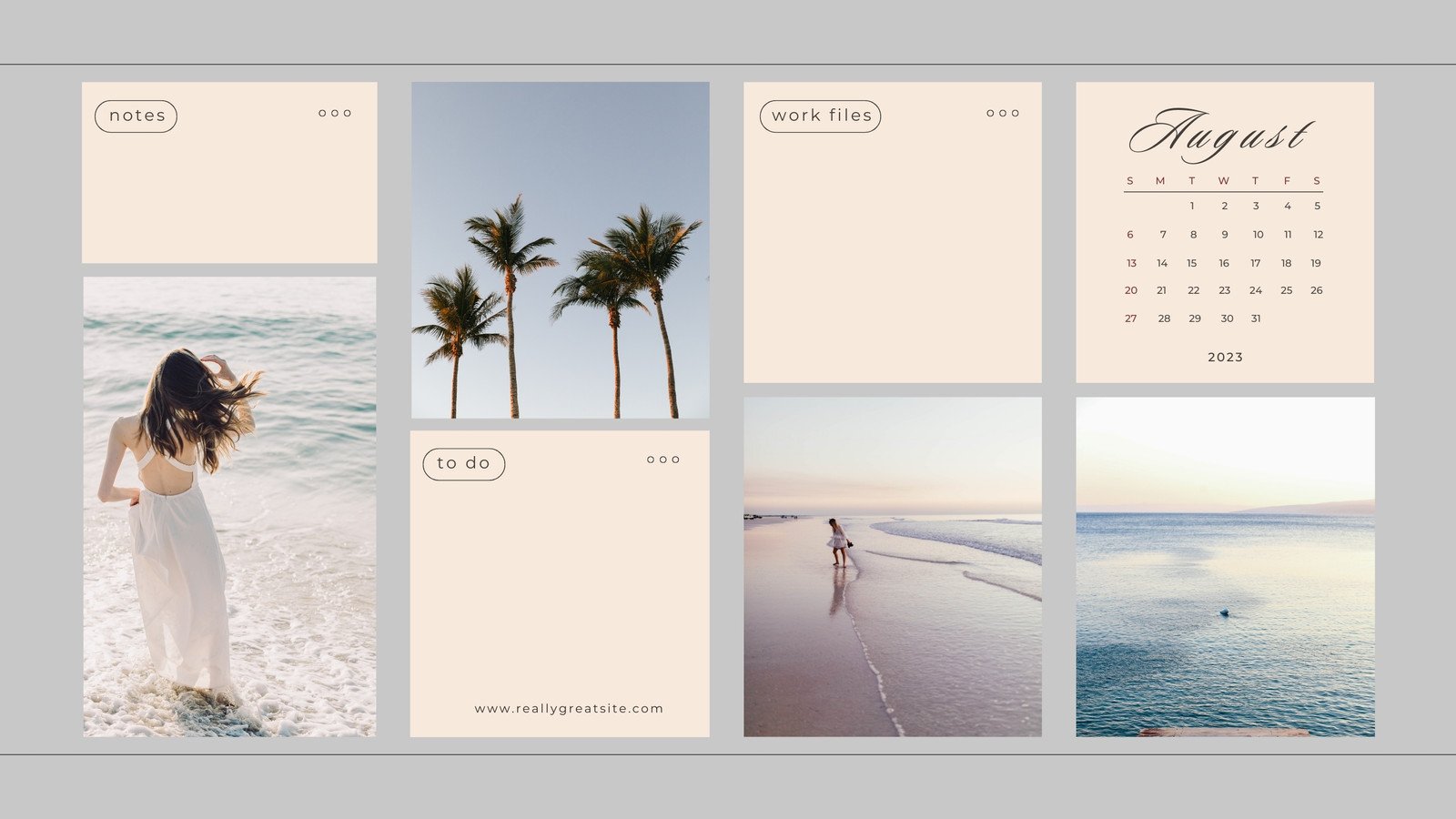 Free and customizable summer desktop wallpaper templates