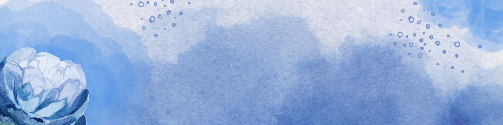 White and Blue Minimalist Watercolor Background Linkedin Banner