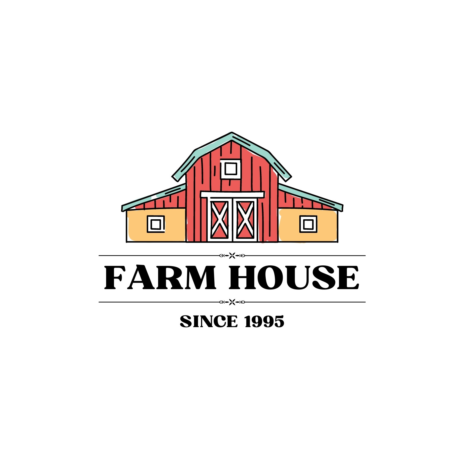 Vintage Farm House Logo Design | House logo design, Home logo, Farm logo