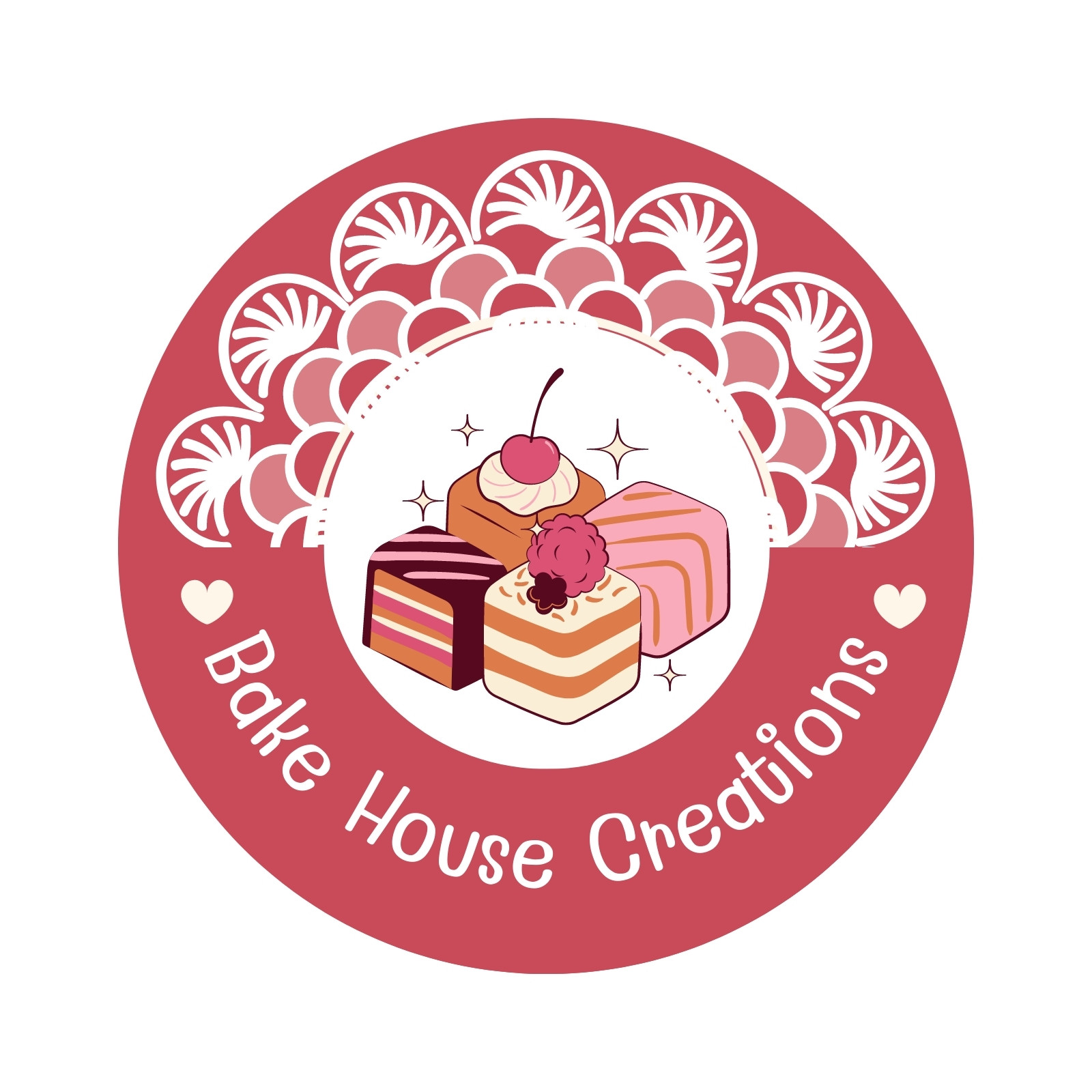 Cake house logo template design Royalty Free Vector Image