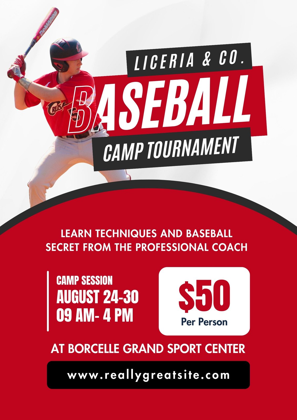 Baseball Camp Flyer Template