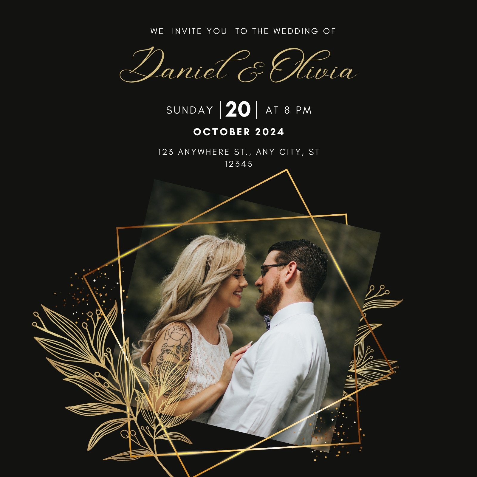 Free and customizable wedding templates