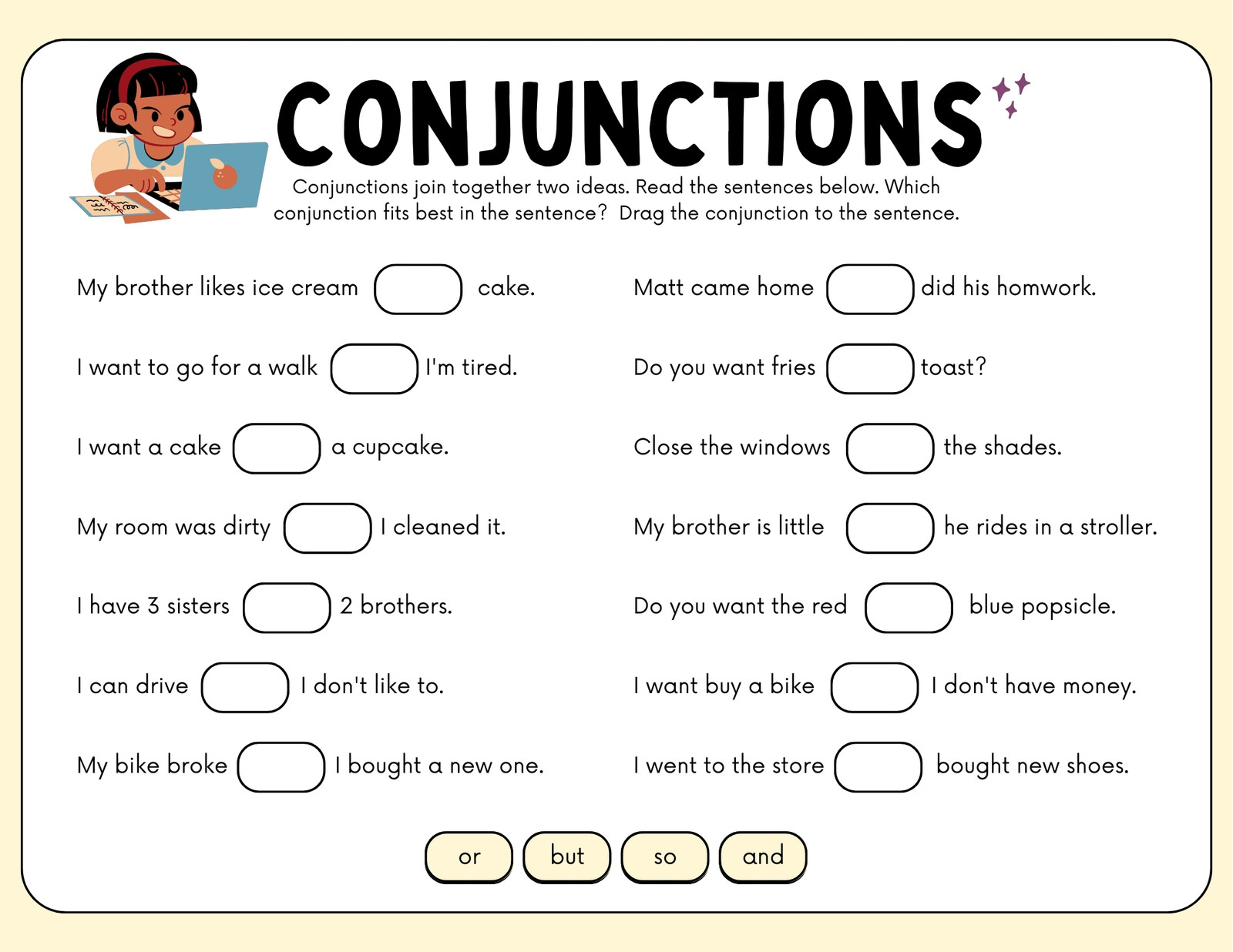 Mini Coordinating Conjunctions Posters – Top Teacher