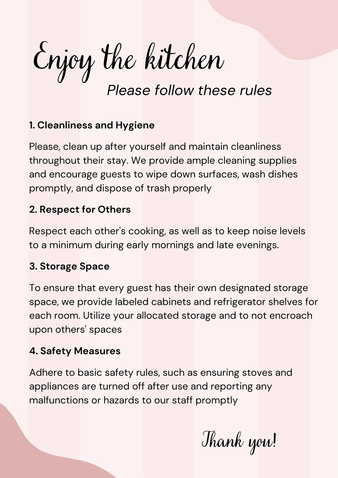 Canva Pink Light Kitchen Rules Sign Poster C4es03wQ4IA 