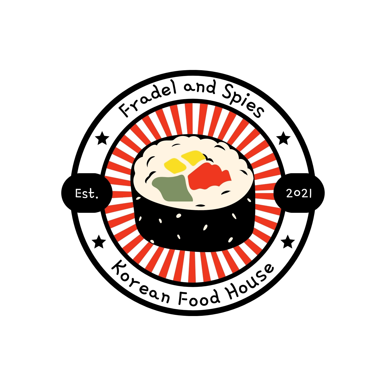 Free and customizable food logo templates