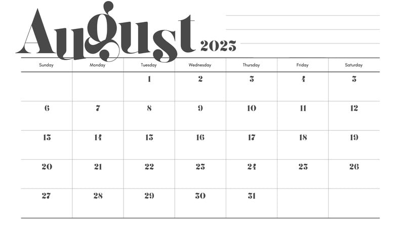 Free printable customizable monthly calendar templates Canva