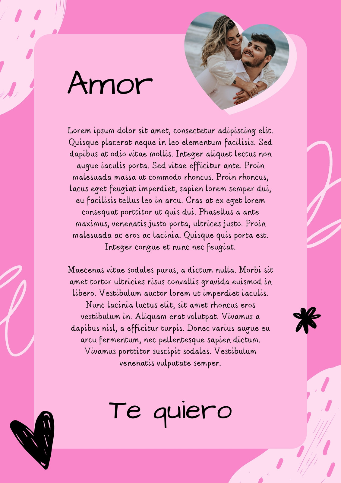 Carta De Amor Romantica Plantillas de cartas gratis y personalizables - Canva