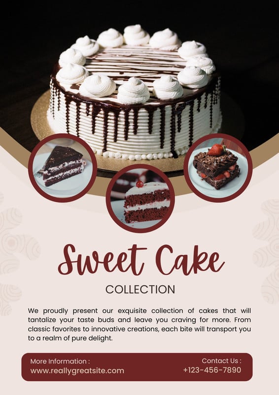 Food Flat Poster Advertising Dessert Afternoon Tea Cake Powerpoint  Background For Free Download - Slidesdocs