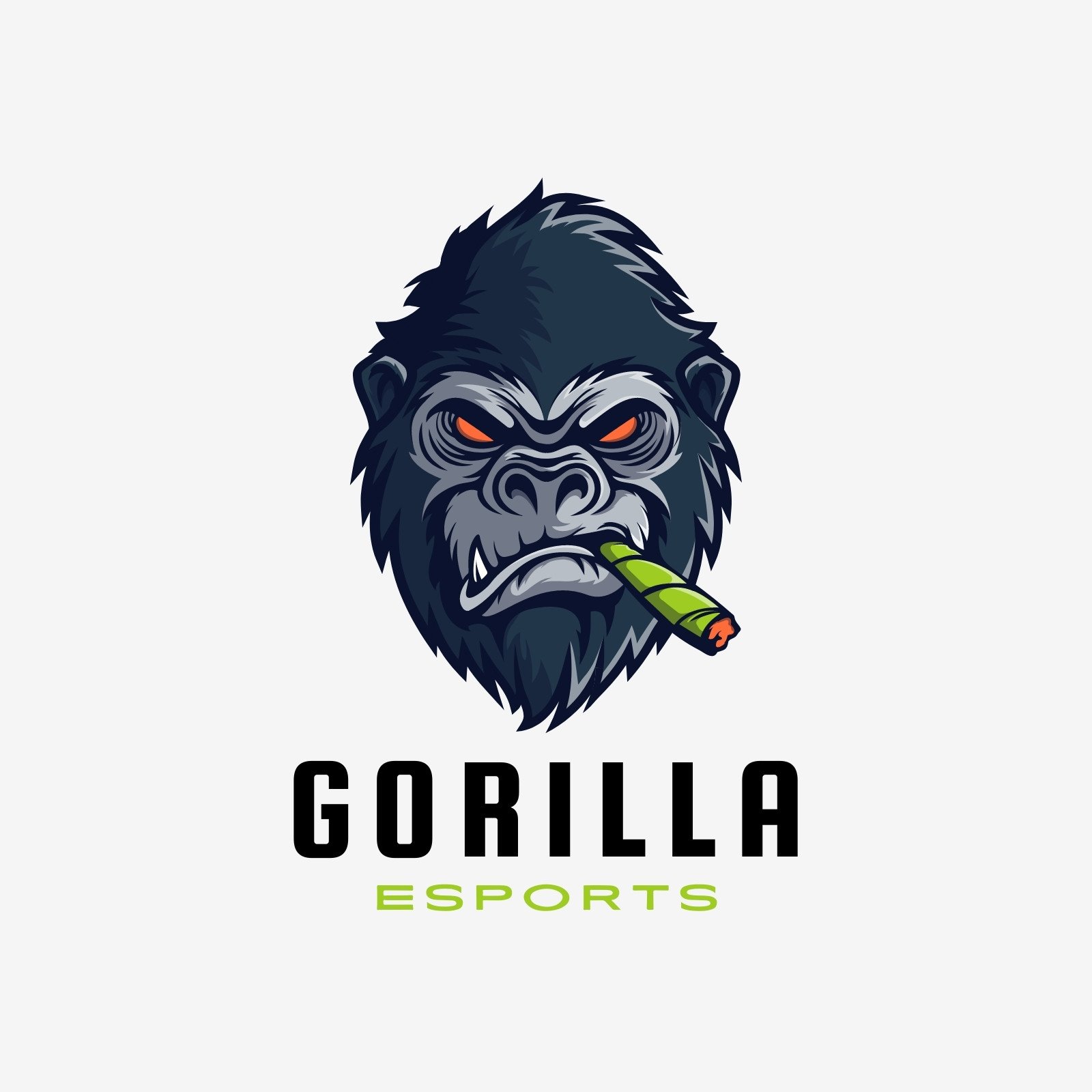 Abstract Mascot Gorilla Esports Free Logo