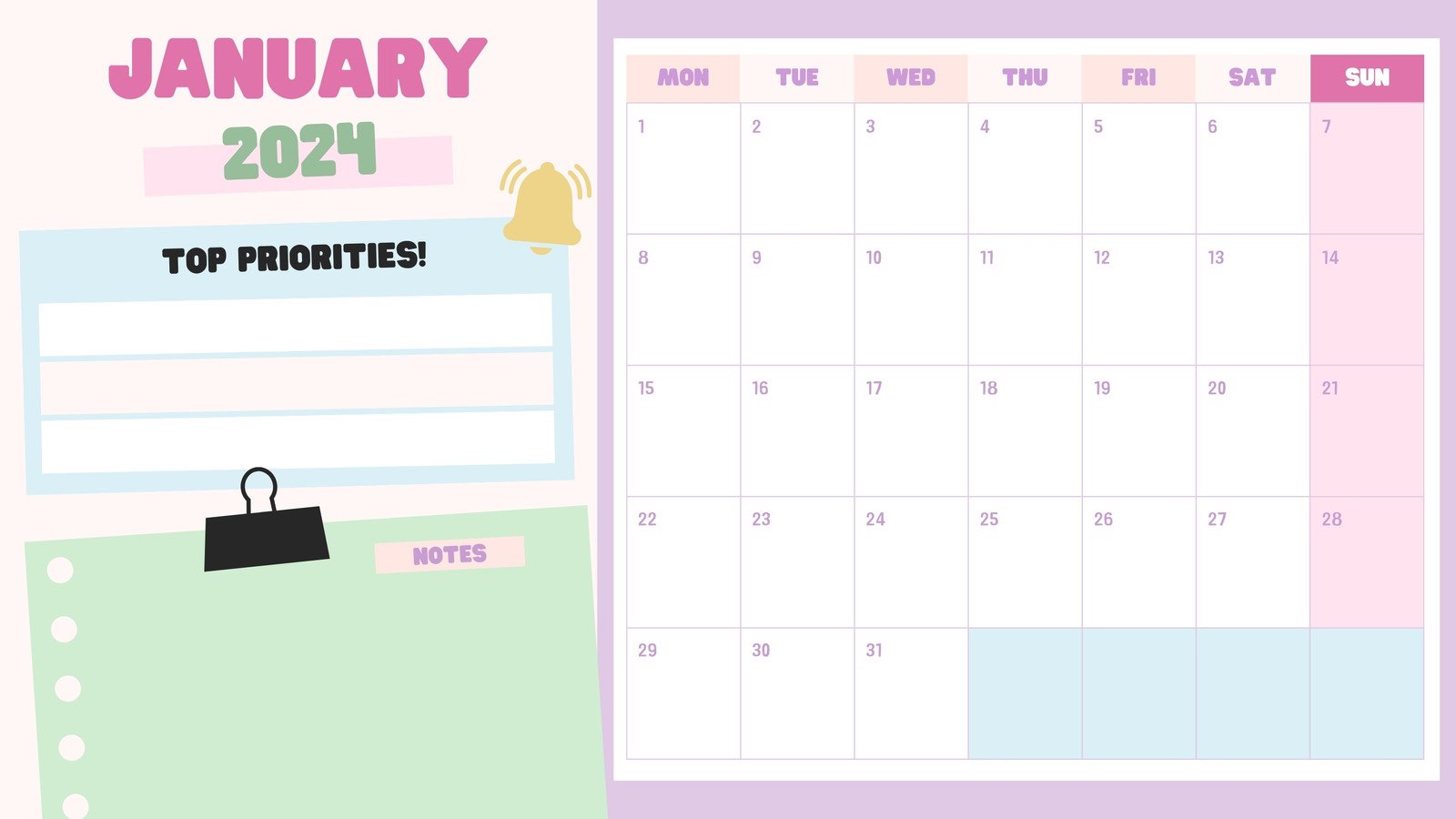 Free and customizable calendar templates