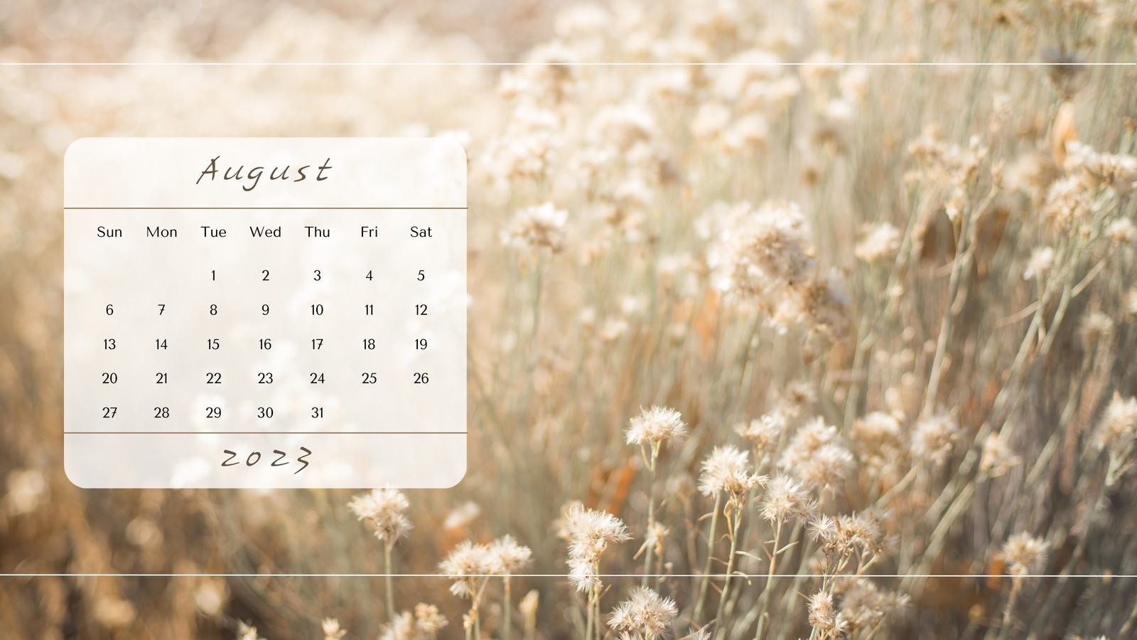 August 2023 Desktop Wallpaper Calendar  CalendarLabs