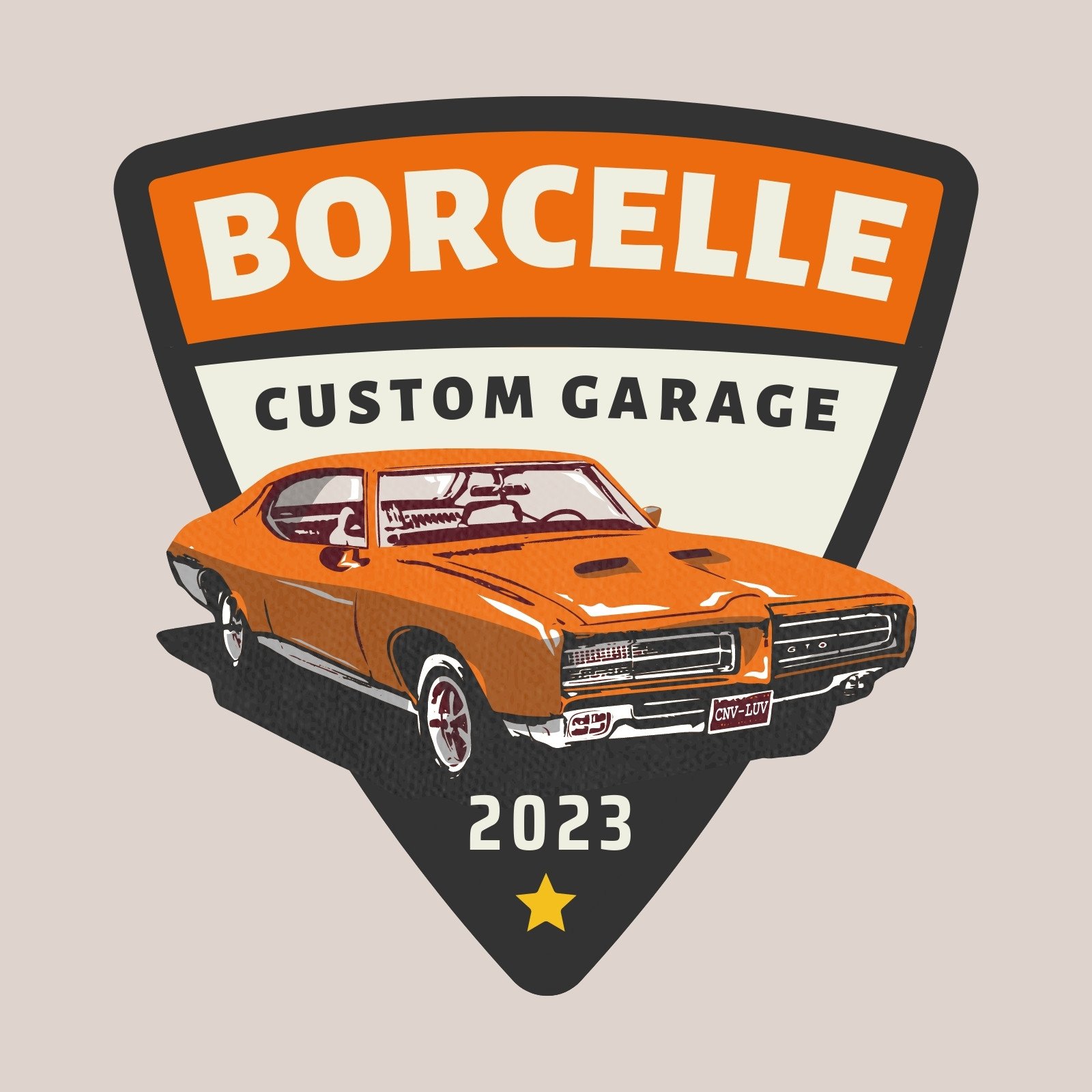 Vintage Retro Automotive Garage Service Badge Logo