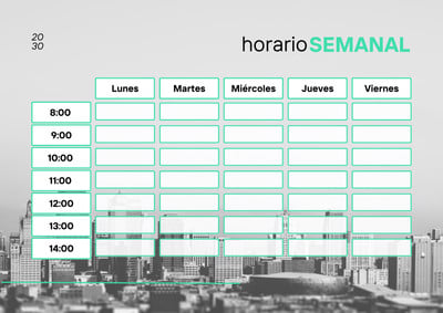 Plantillas De Plannings De Horario Semanal Editable Canva