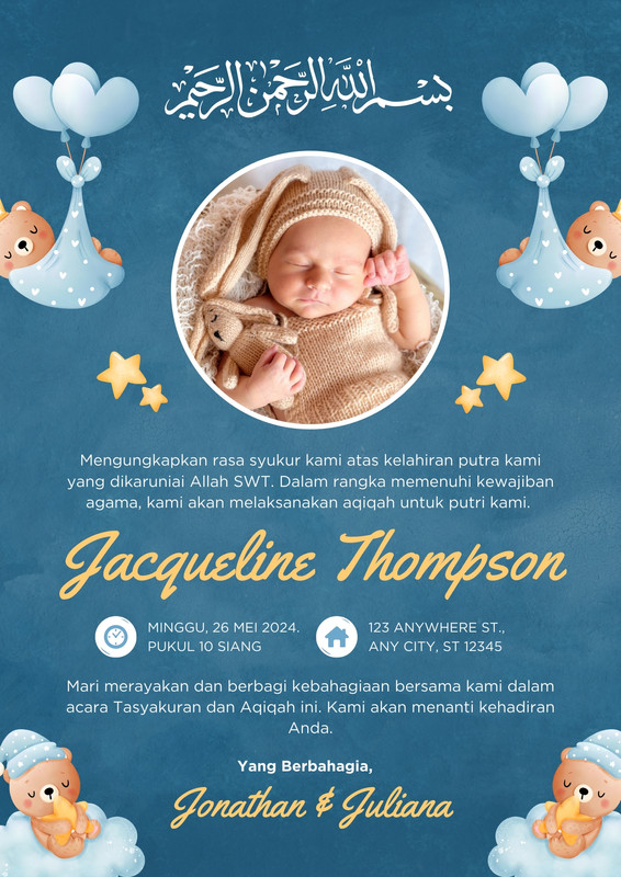 Gratis Desain Contoh Aqiqah Canva 