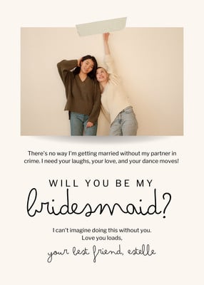 Free Printable Be My Bridesmaid Invitation Templates Canva