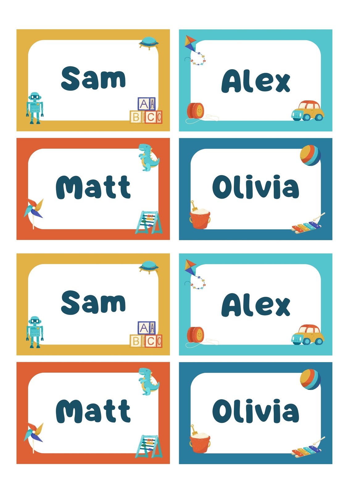 Name stickers for kids, Nursery & Kindergarten & School
