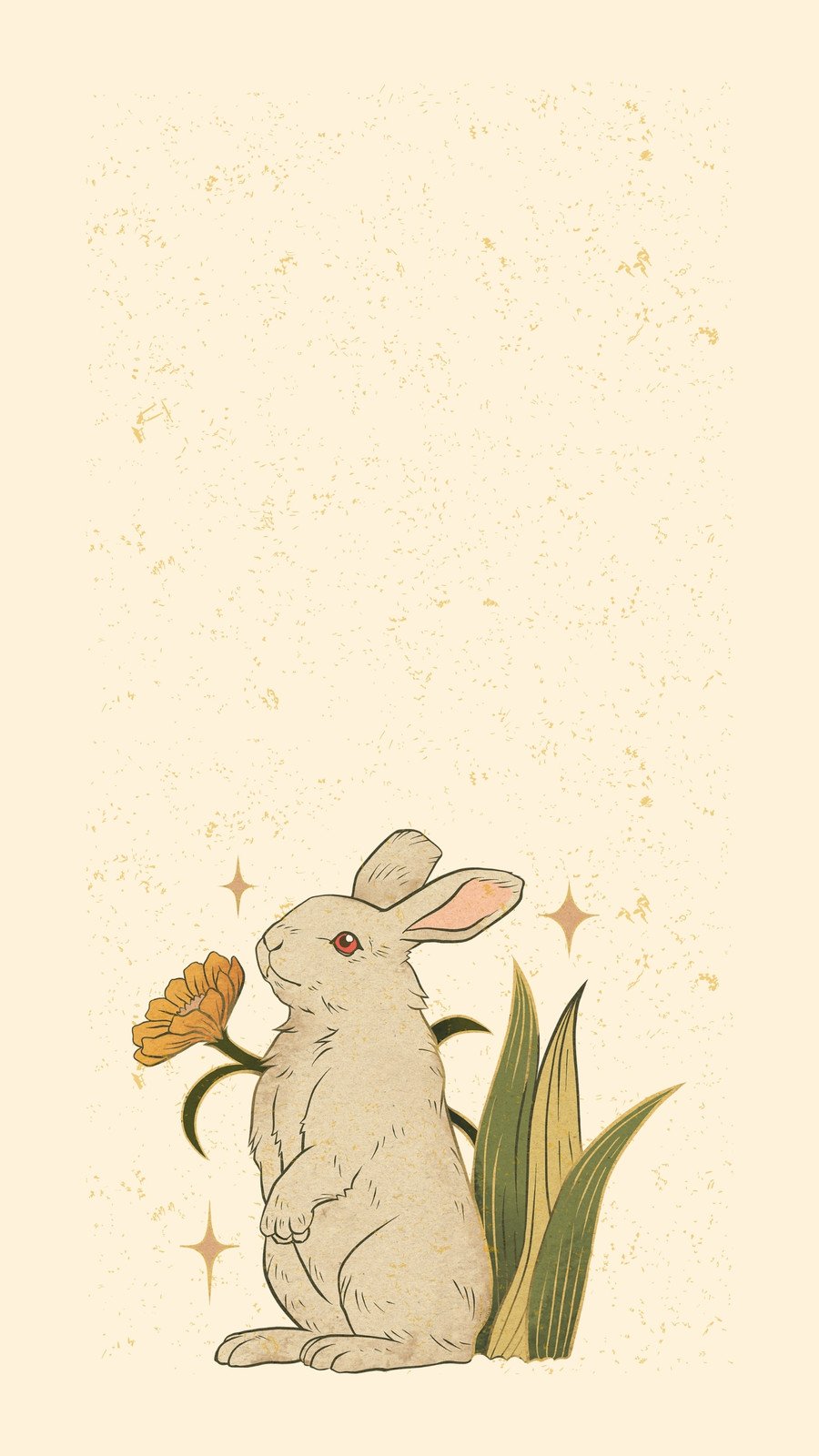 vintage rabbit wallpaper