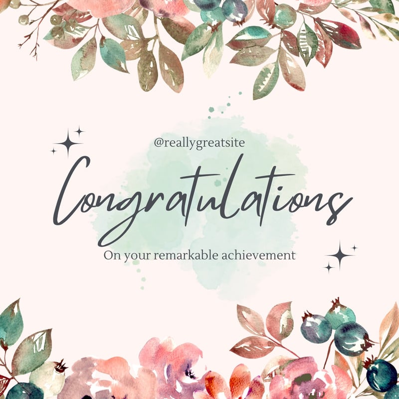 Free and customizable congratulations templates