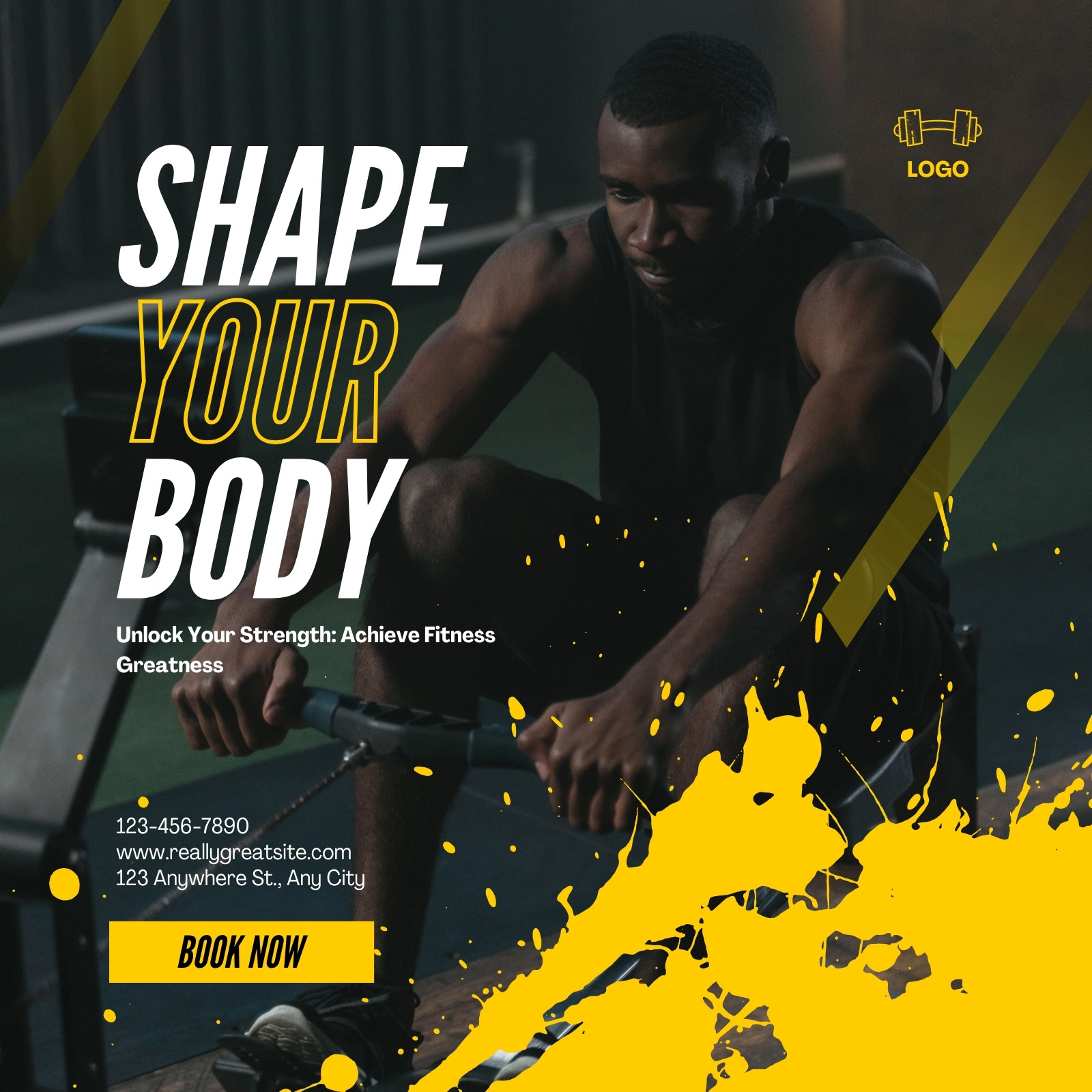 Download Gym Gradient health & fitness post social media banner