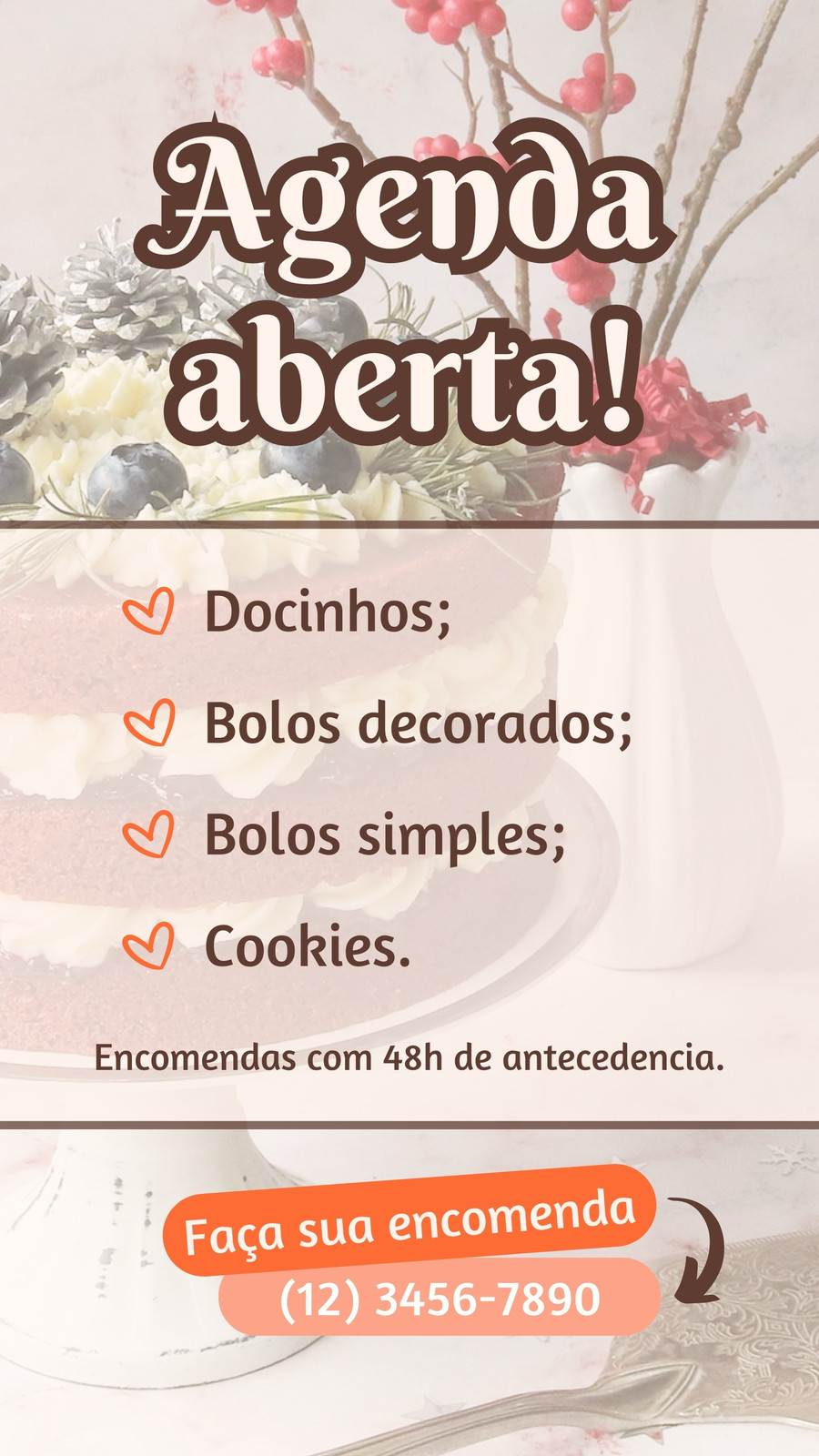 BOLOS DECORADOS – FOLDER – Bolos decorados, topos de bolos e biscoitos  natalinos. …….