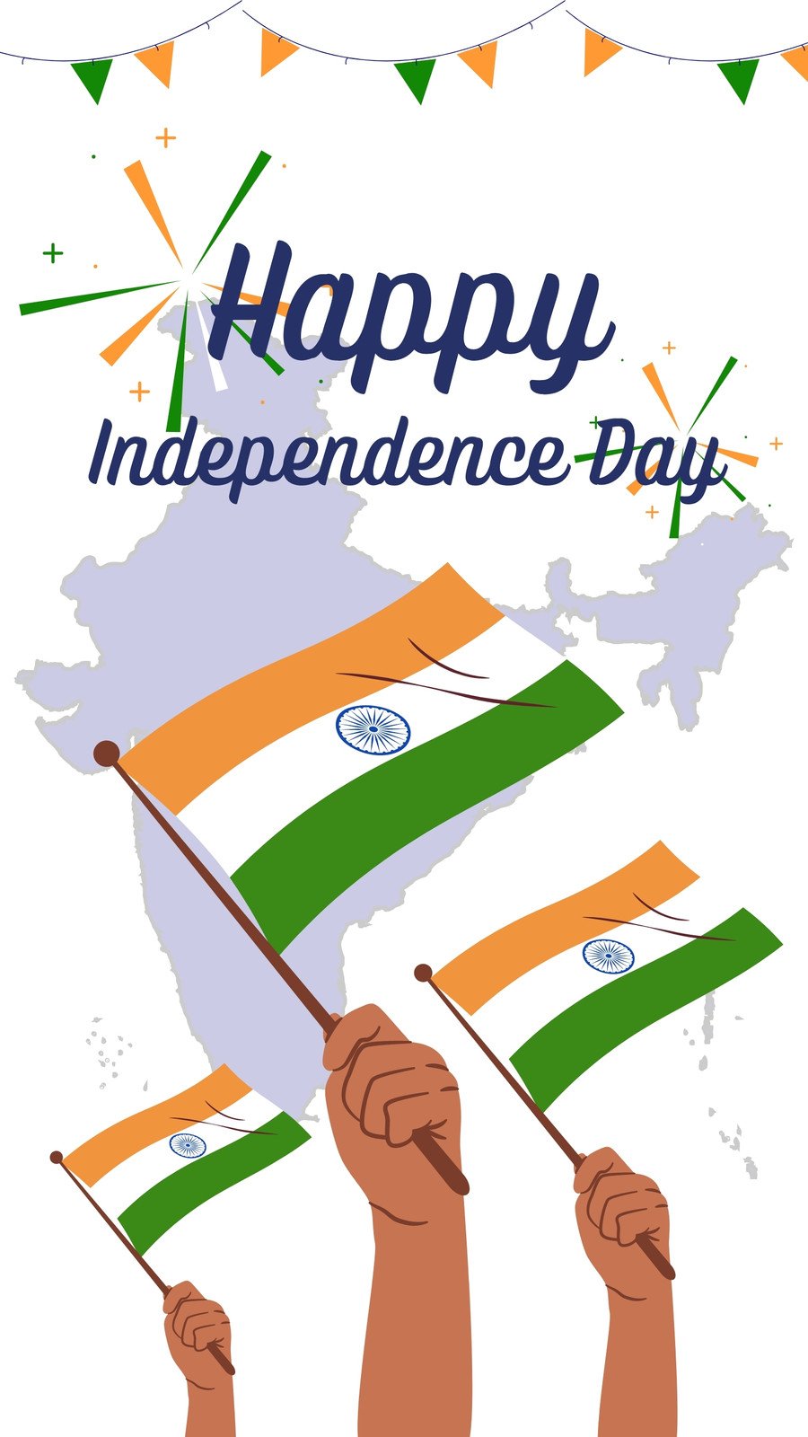 Indian Independence Day Concept Hand Drawn Stock Vector (Royalty Free)  674018788 | Shutterstock