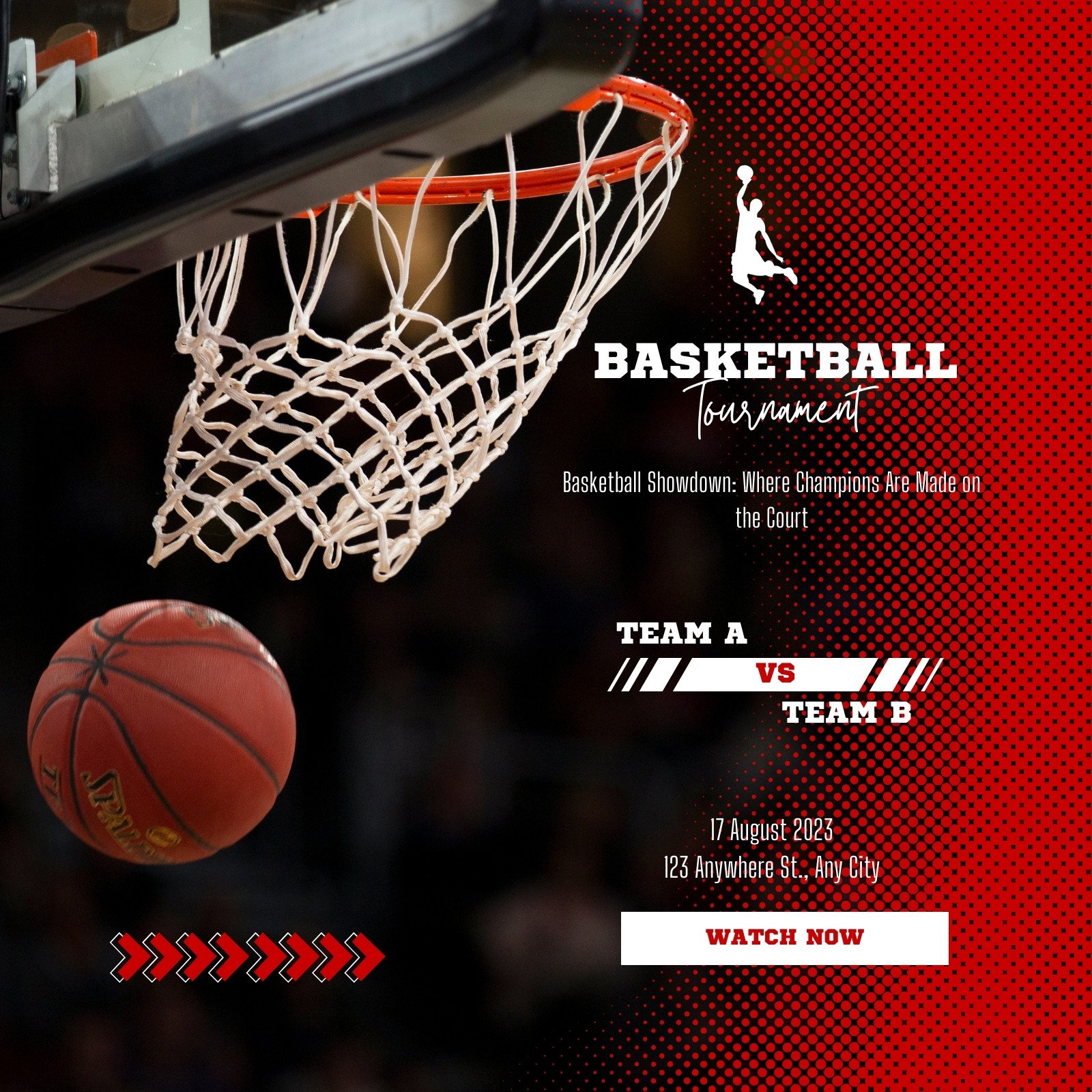 Free and customizable basketball templates