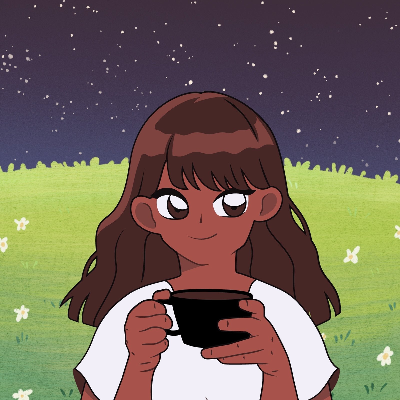 Green Blue Anime Female avatar