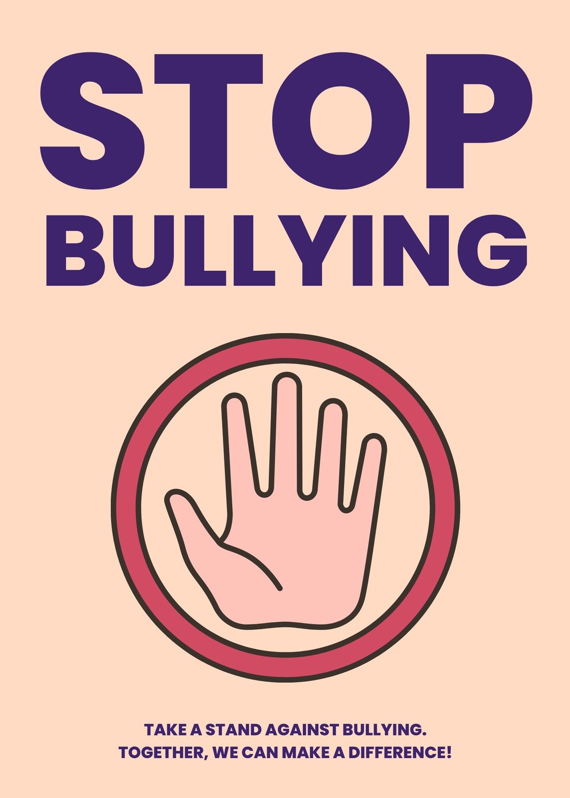 no bullying poster