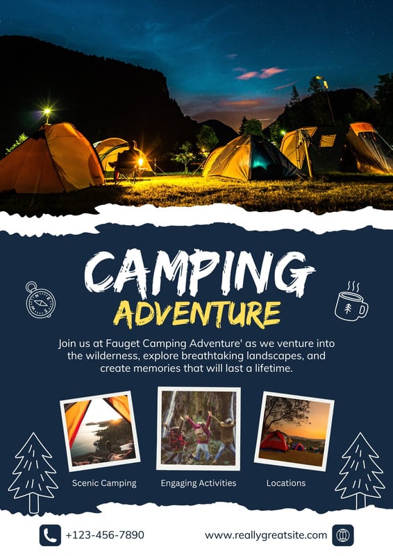 Free and customizable camping templates