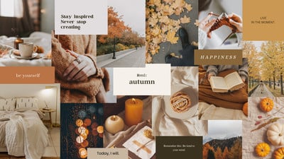 October Moodboard Desktop  iPhone Wallpaper