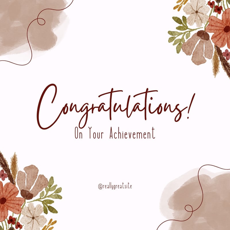 Free Printable Custom Congratulation Card Templates Canva