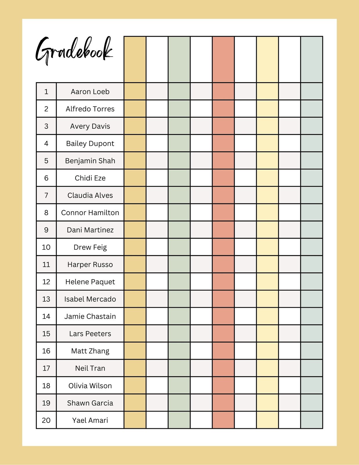 Four Square Writing Method - Free Printable Template Worksheet