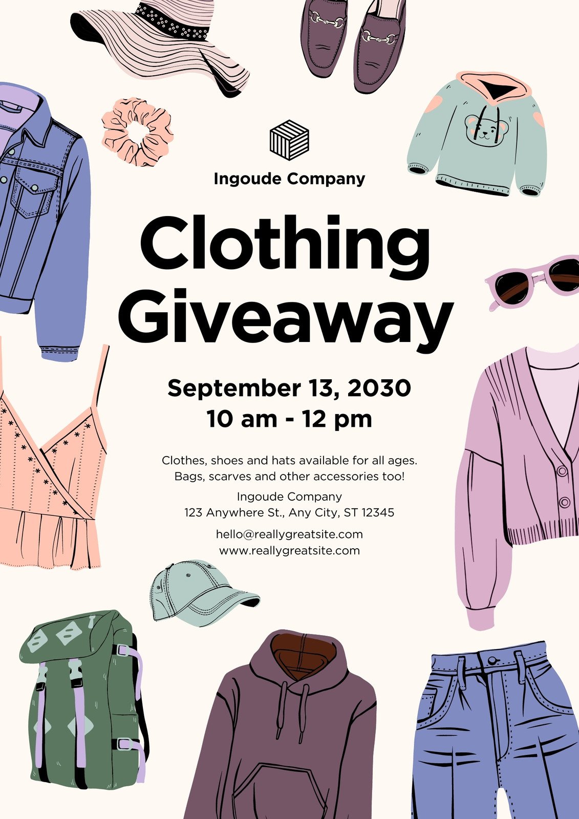 Clothing sample giveaways by mail