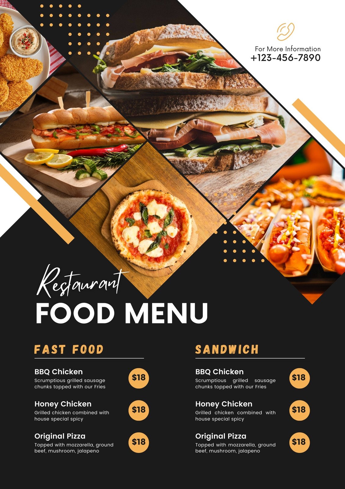 food poster design samples