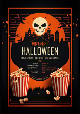 Free customizable movie night poster templates | Canva