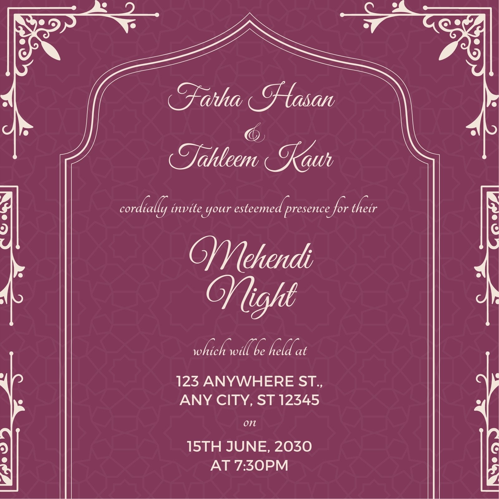 And here's one of our favourites #mehendi #invite for our beautiful  #bridestobe 💜💙 . So … | Indian wedding cards, Digital wedding invitations,  Wedding card design