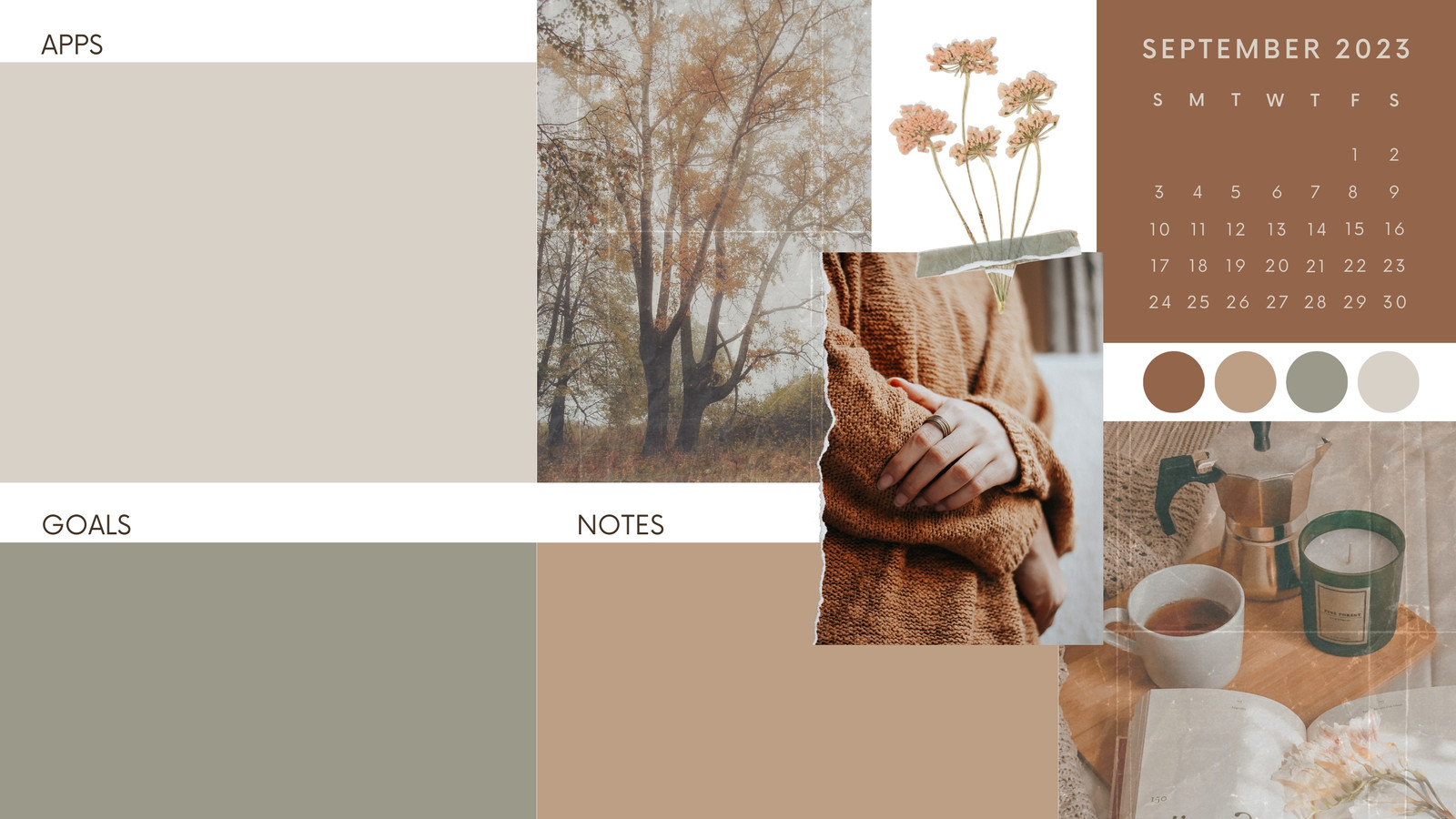 Page 2 - Free customizable autumn desktop wallpaper templates