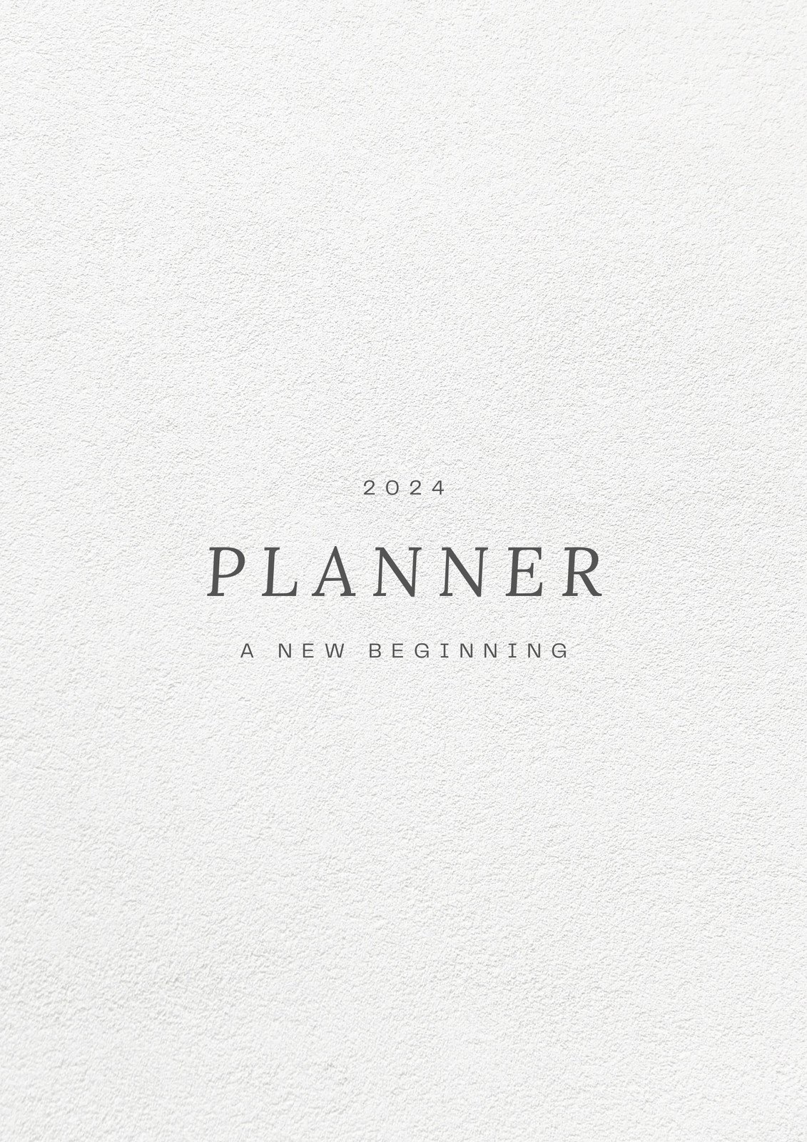 Classic Minimalist 2024 Annual Planner 
