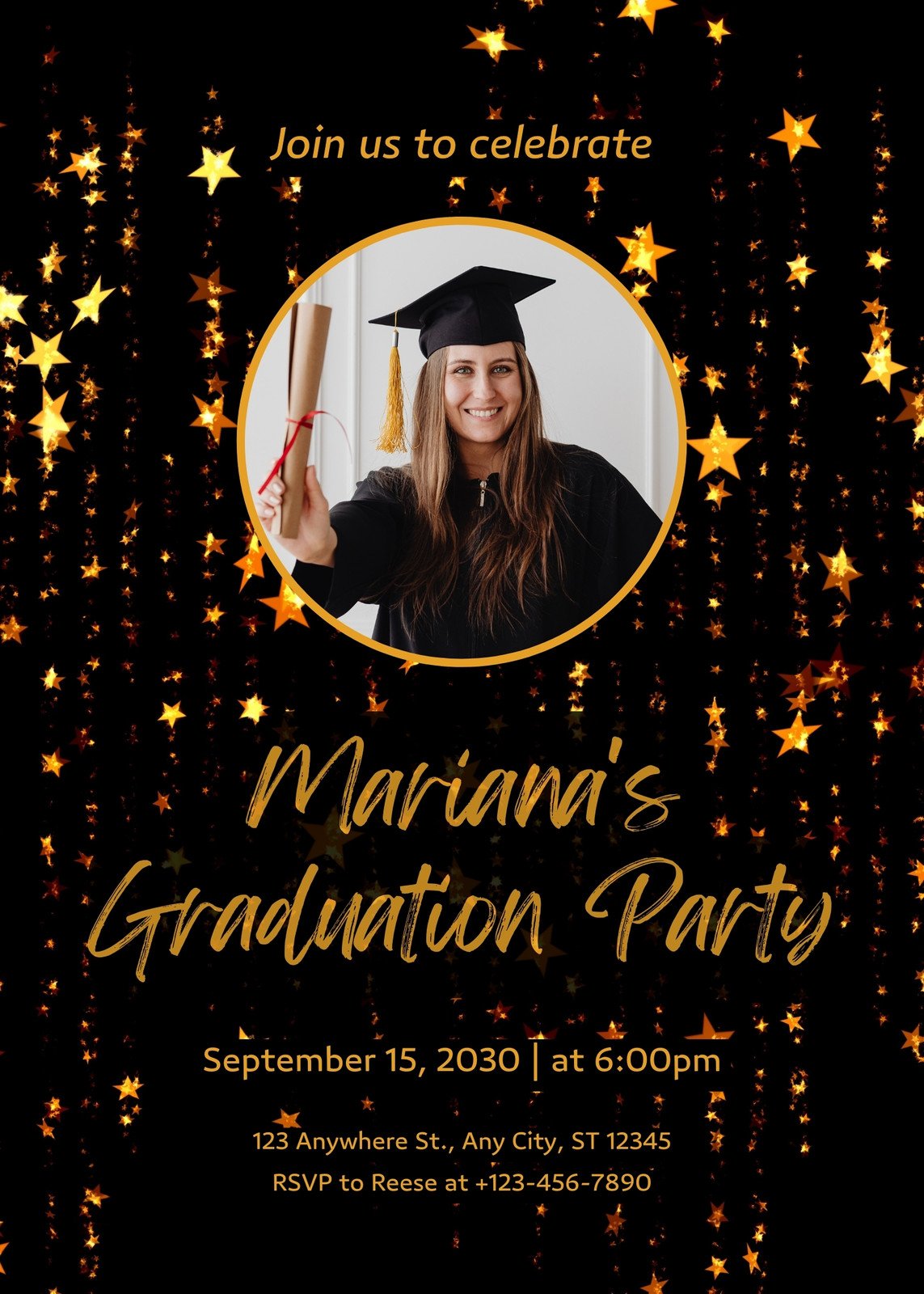 Black and Gold Graduation Party Ideas - Celebrations at Home