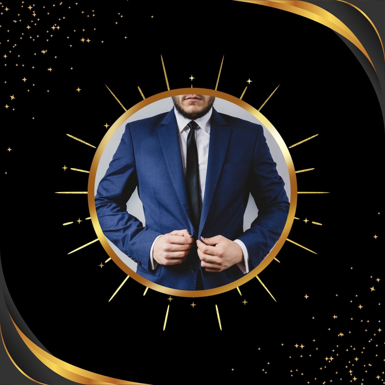 Black and Gold Luxury Business Facebook Profile Picture