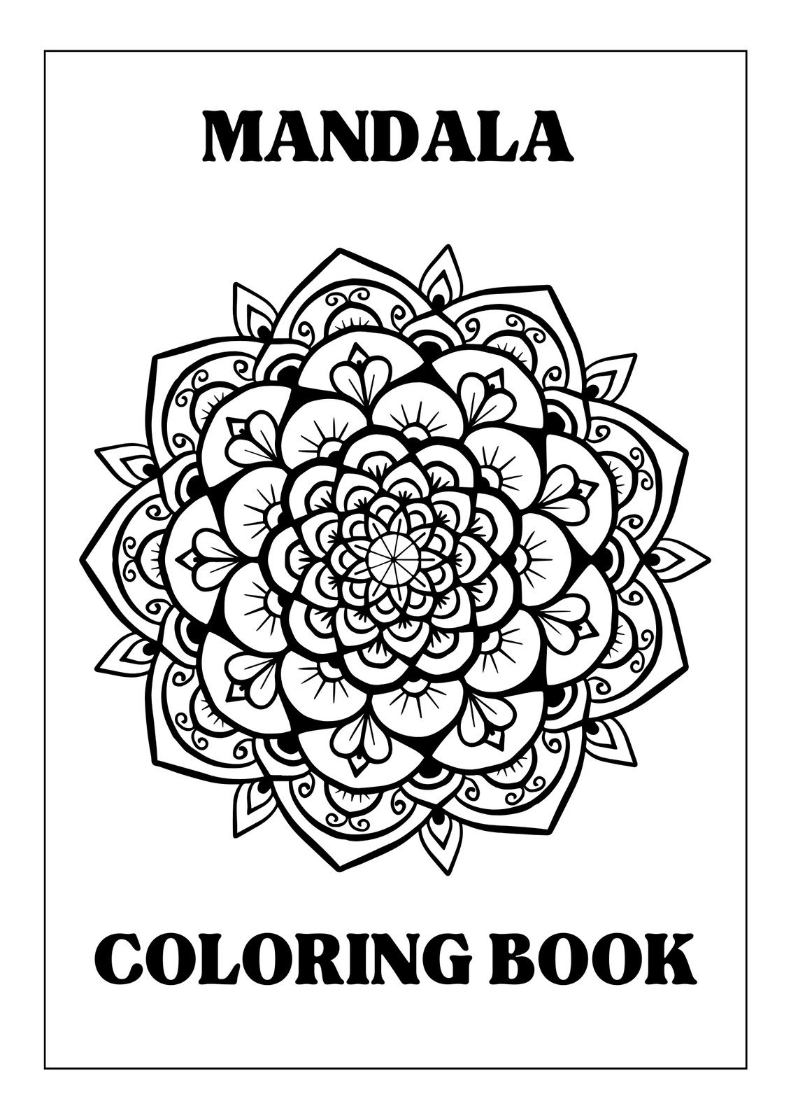 Mandala Stencil Template, Printable Design, Black and White Coloring  Illustration Stock Vector