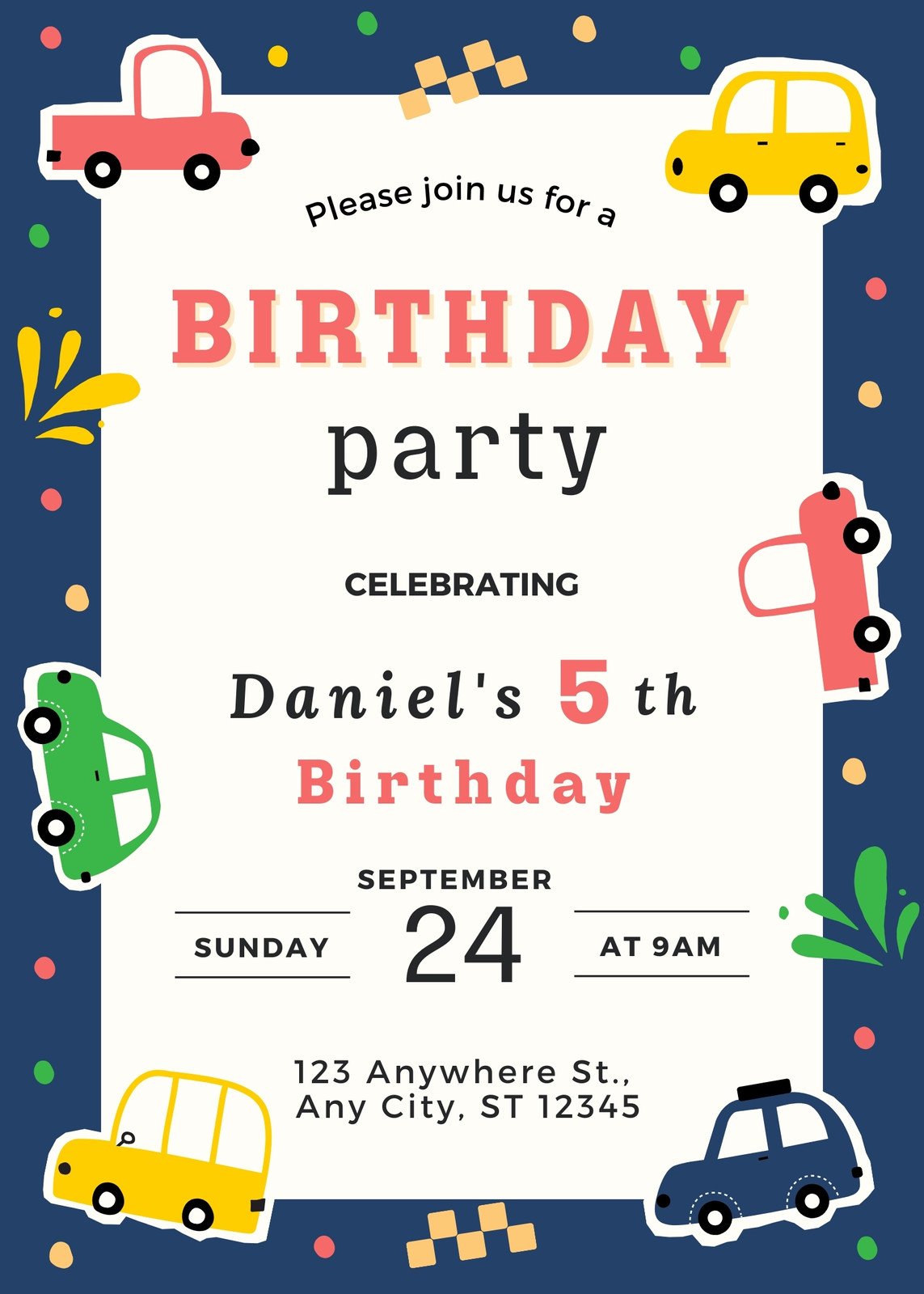 24xPersonalised Happy Birthday/ Children's Party/Invite/Thank-you