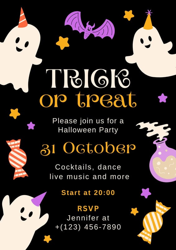 Free, printable, customizable Halloween flyer templates