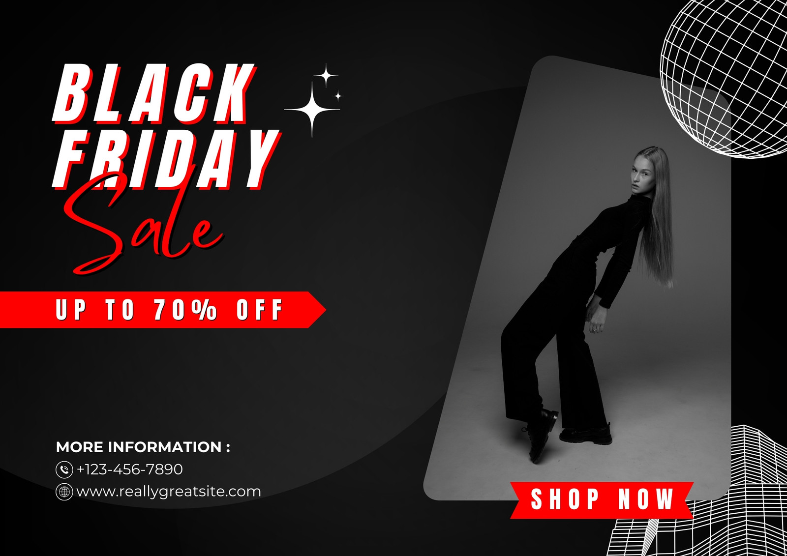 Black Friday Sale Advertising Flyer Template