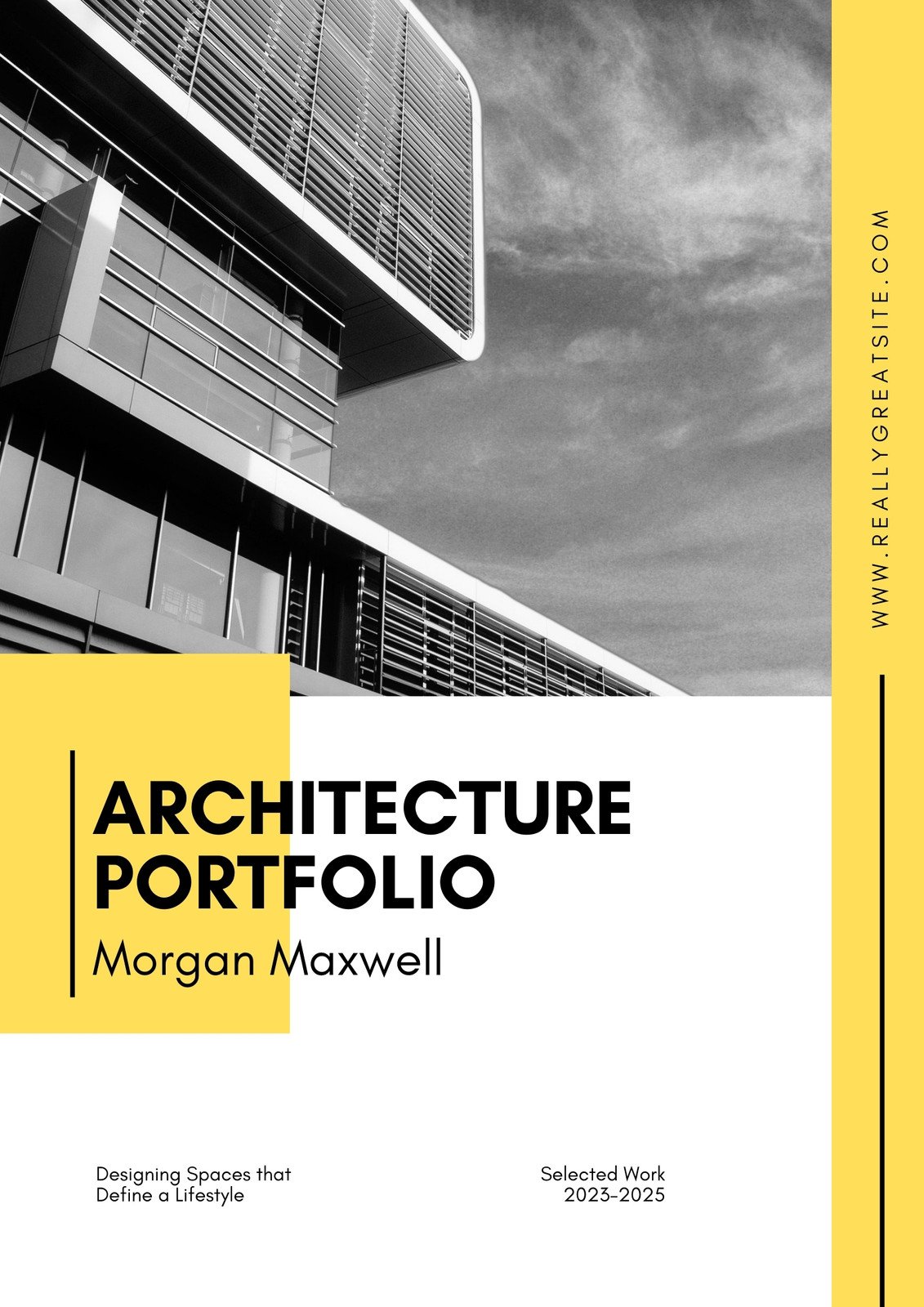 architectural portfolio cover page