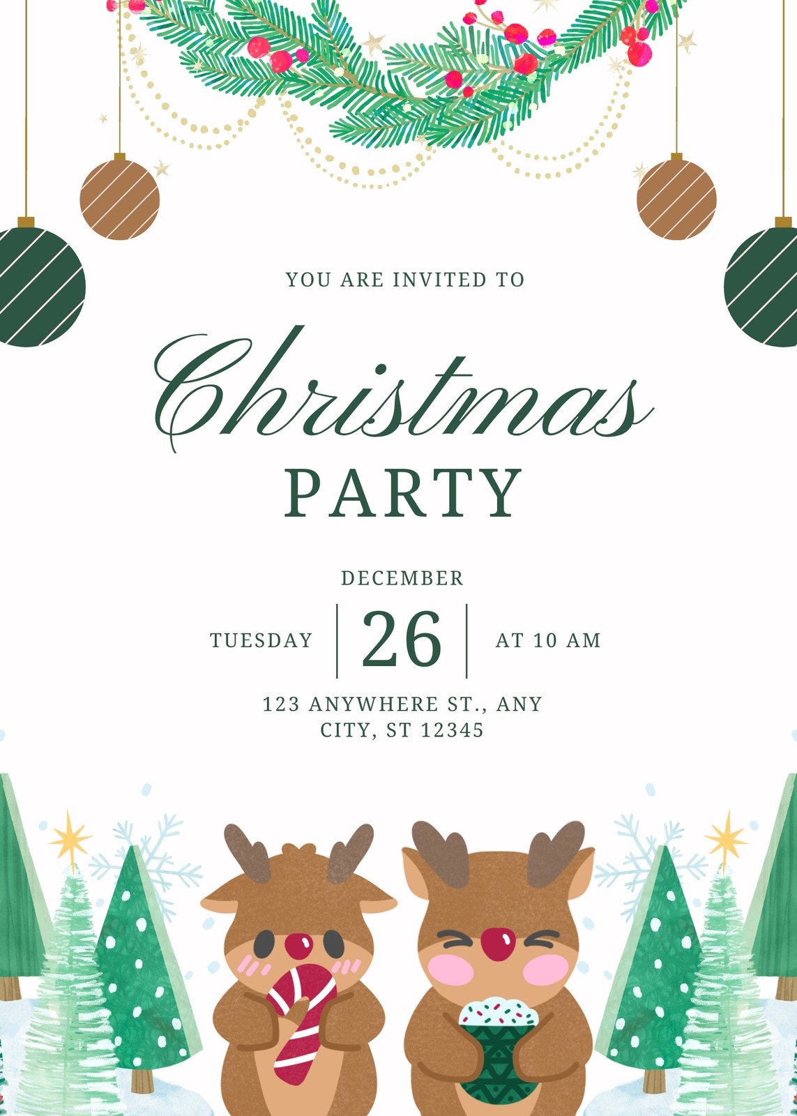 Animated Christmas Party Invitation Template