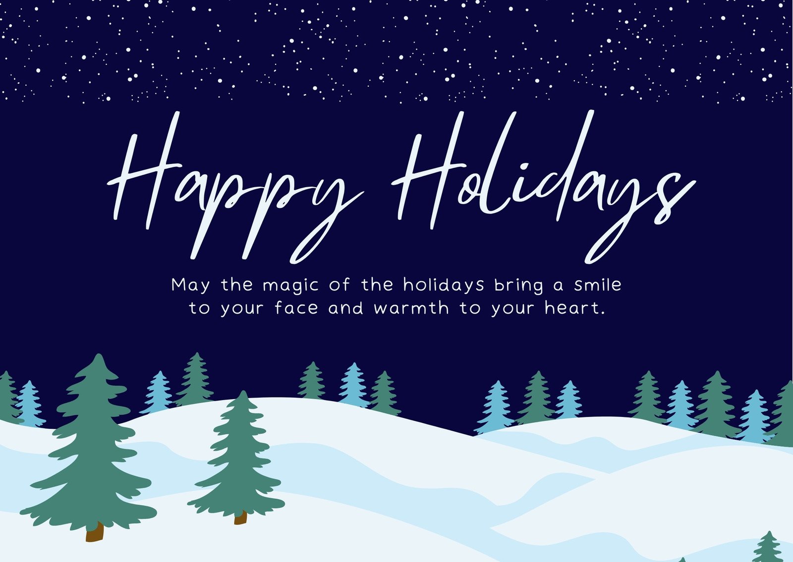 Free and printable holiday postcard templates
