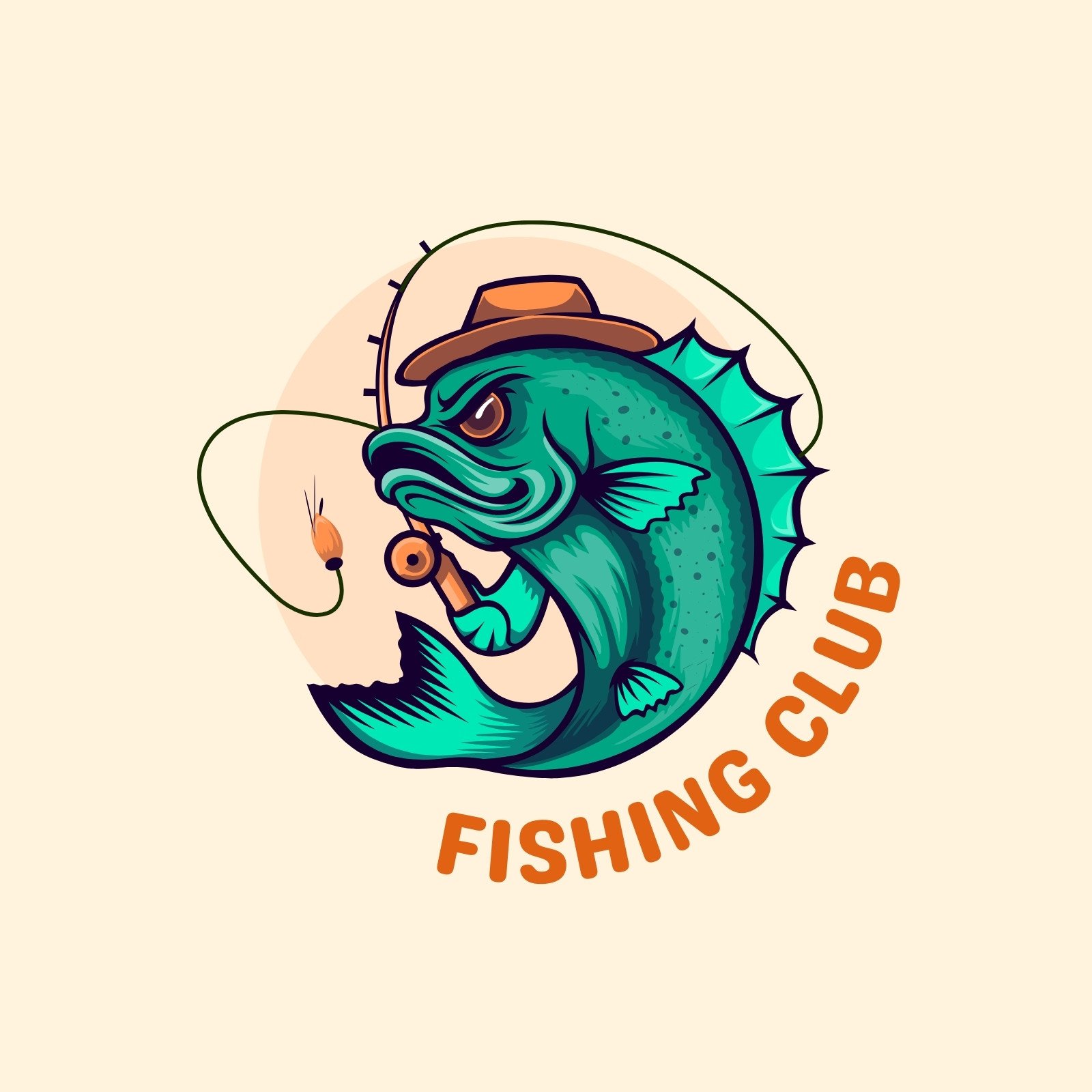Premium Vector  Discount or gift card voucher templates with cartoon fishing  equipment
