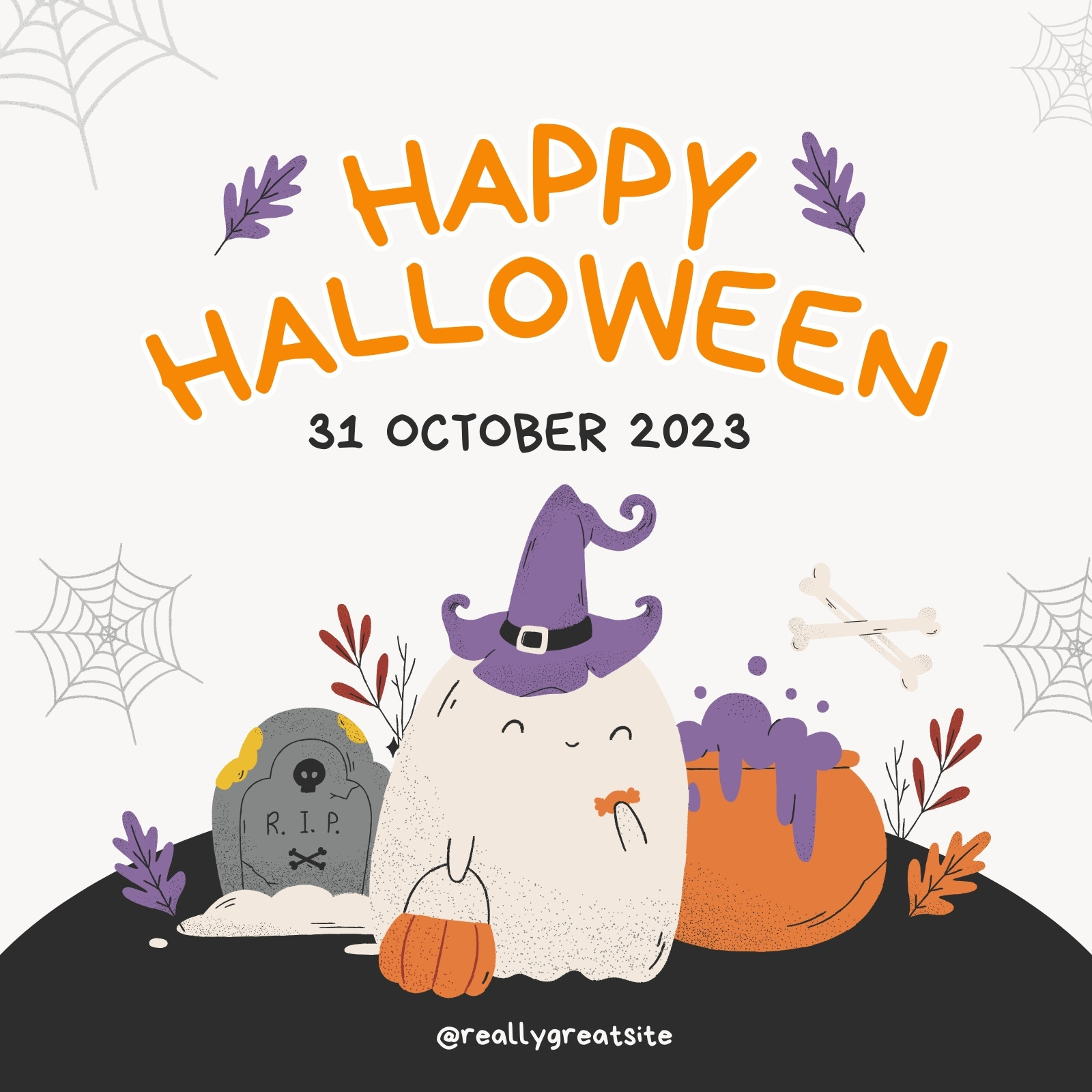 Premium AI Image  Pumpkin Ghost Elegance A Playful Cartoon