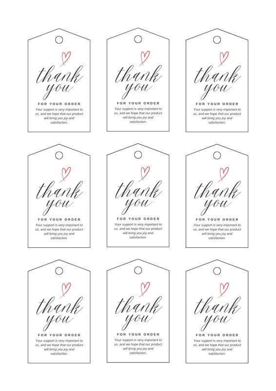 Wedding Welcome Bag Tag SET OF 10 Script Gift Tags for 